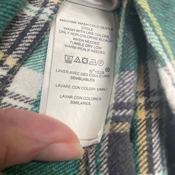 Ralph Lauren polo green plaid flannel long sleeve shirt size 2 XL - Picture 3 of 4